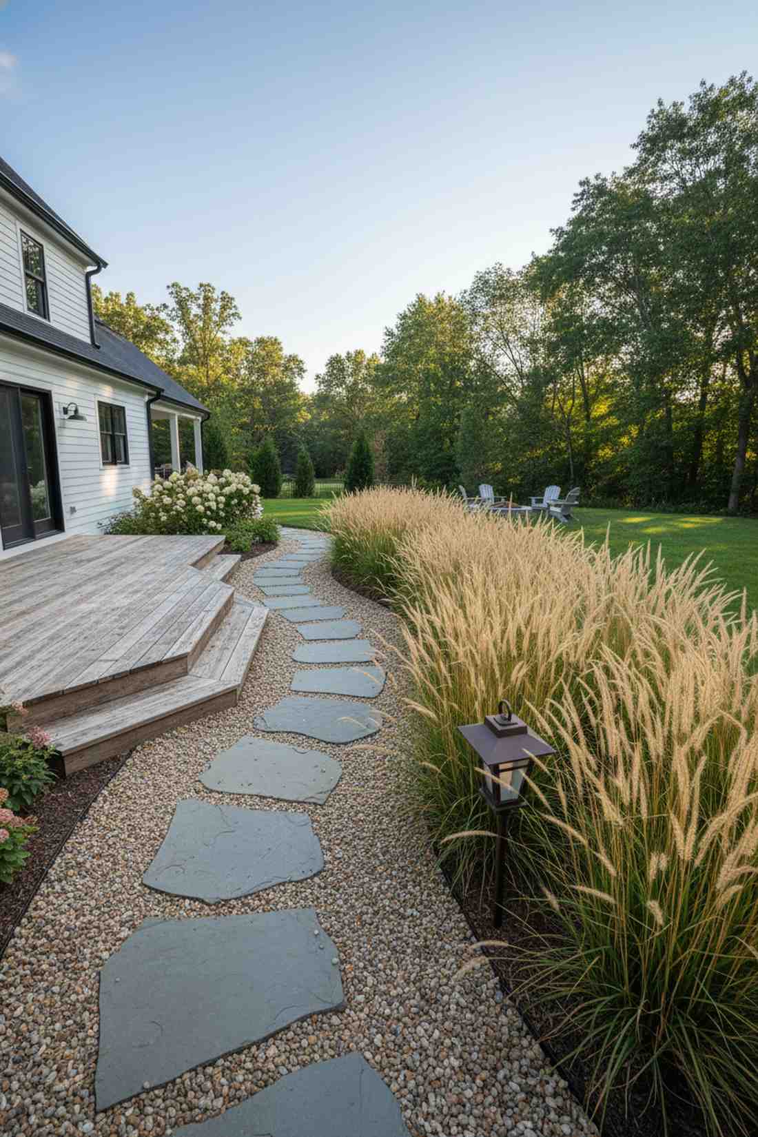 curved path revealing sequential views
