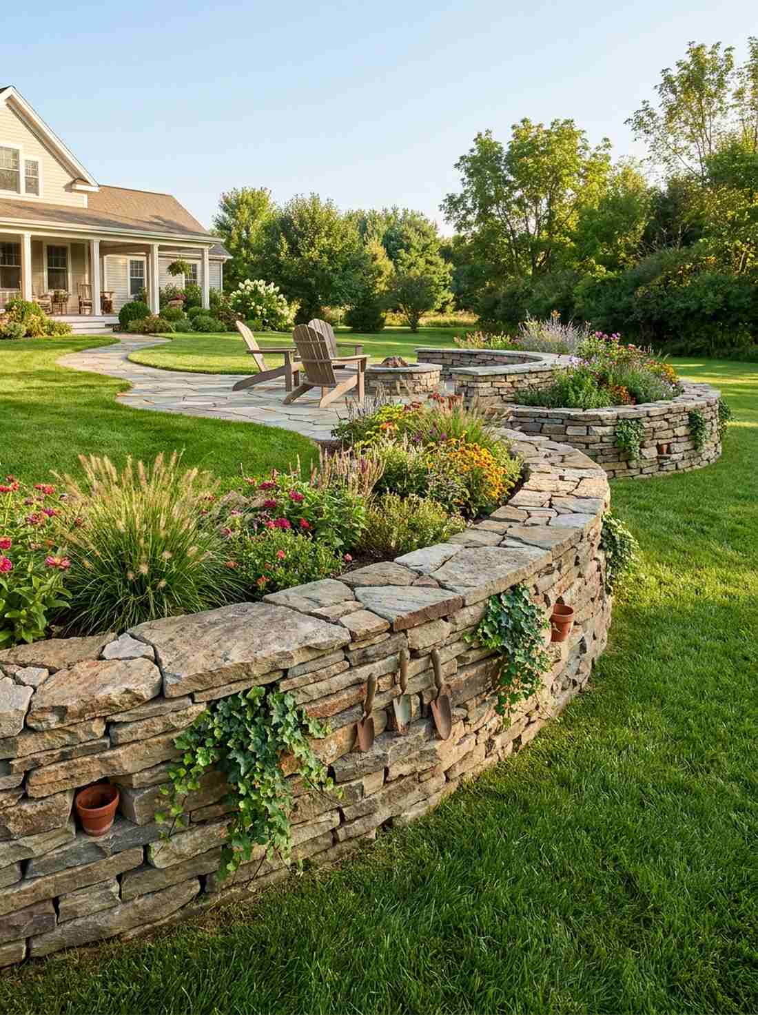 dry stack retaining wall