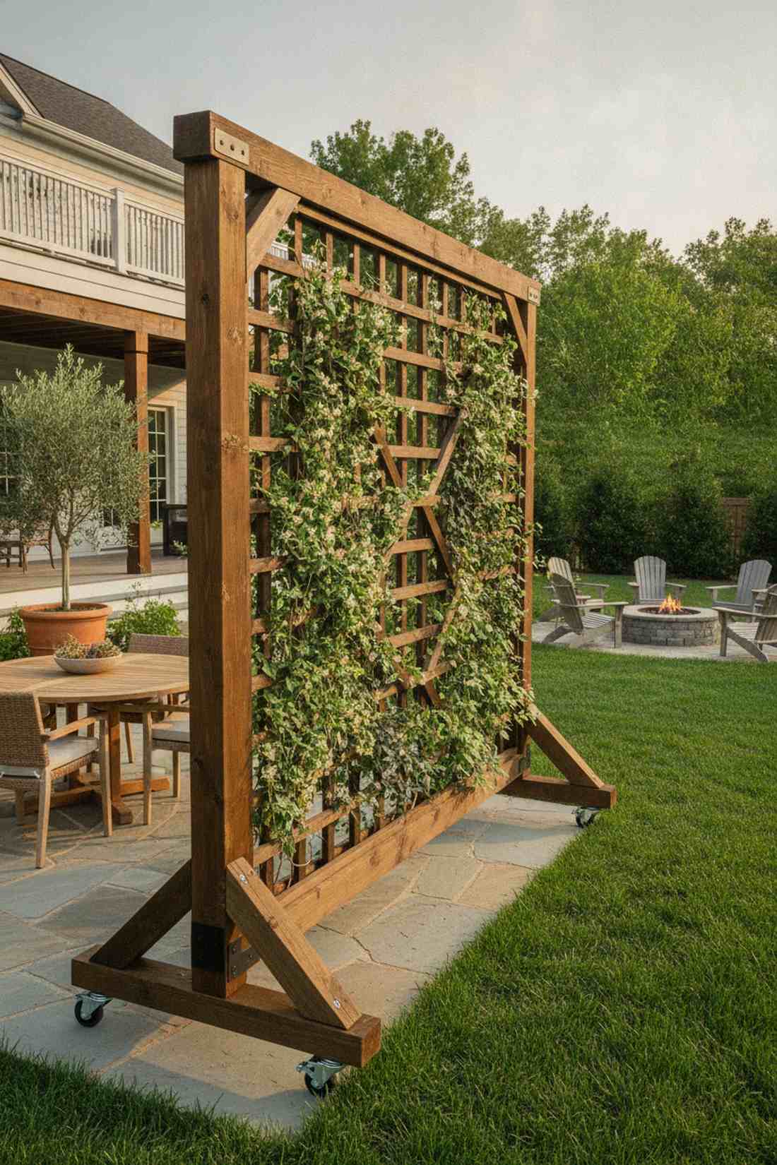 freestanding trellis wall