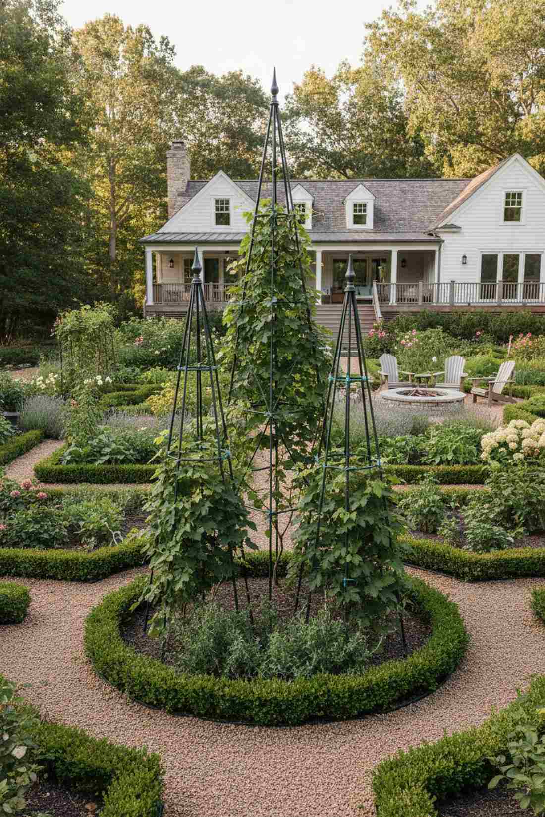 garden obelisk planter support