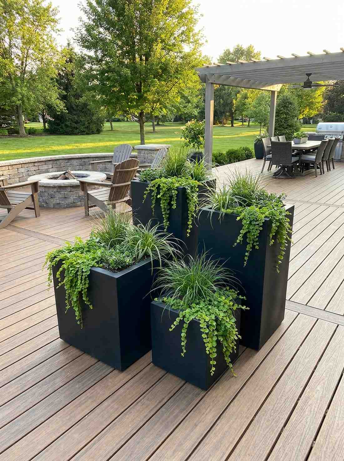 geometric planter groupings