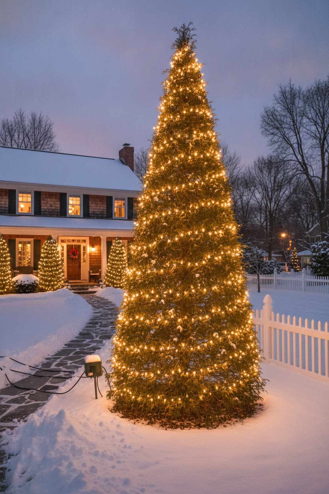 holiday evergreen wrapping