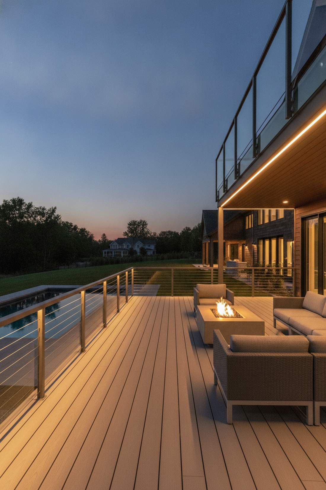 integrated deck rail lighting