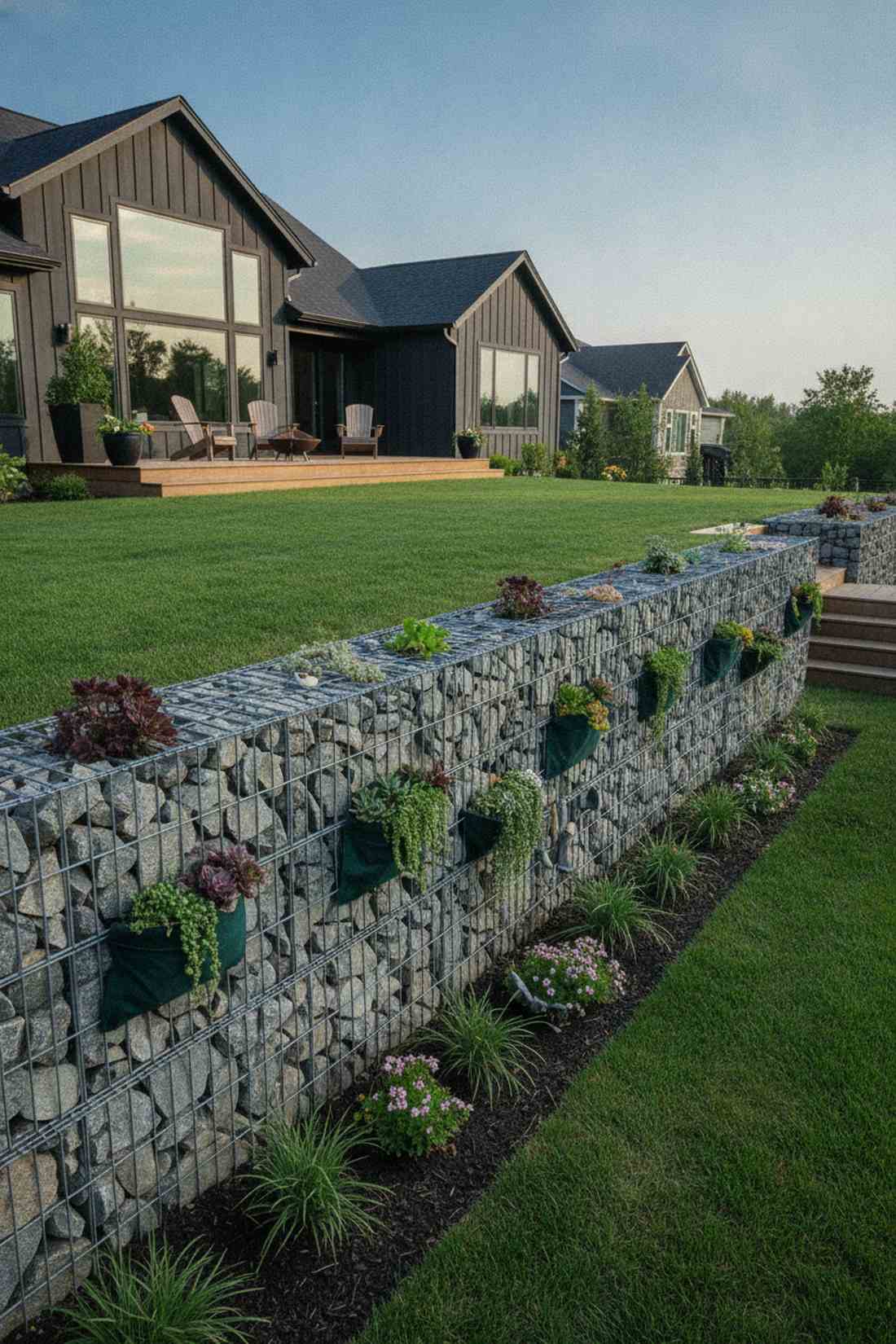 living wall water feature combination