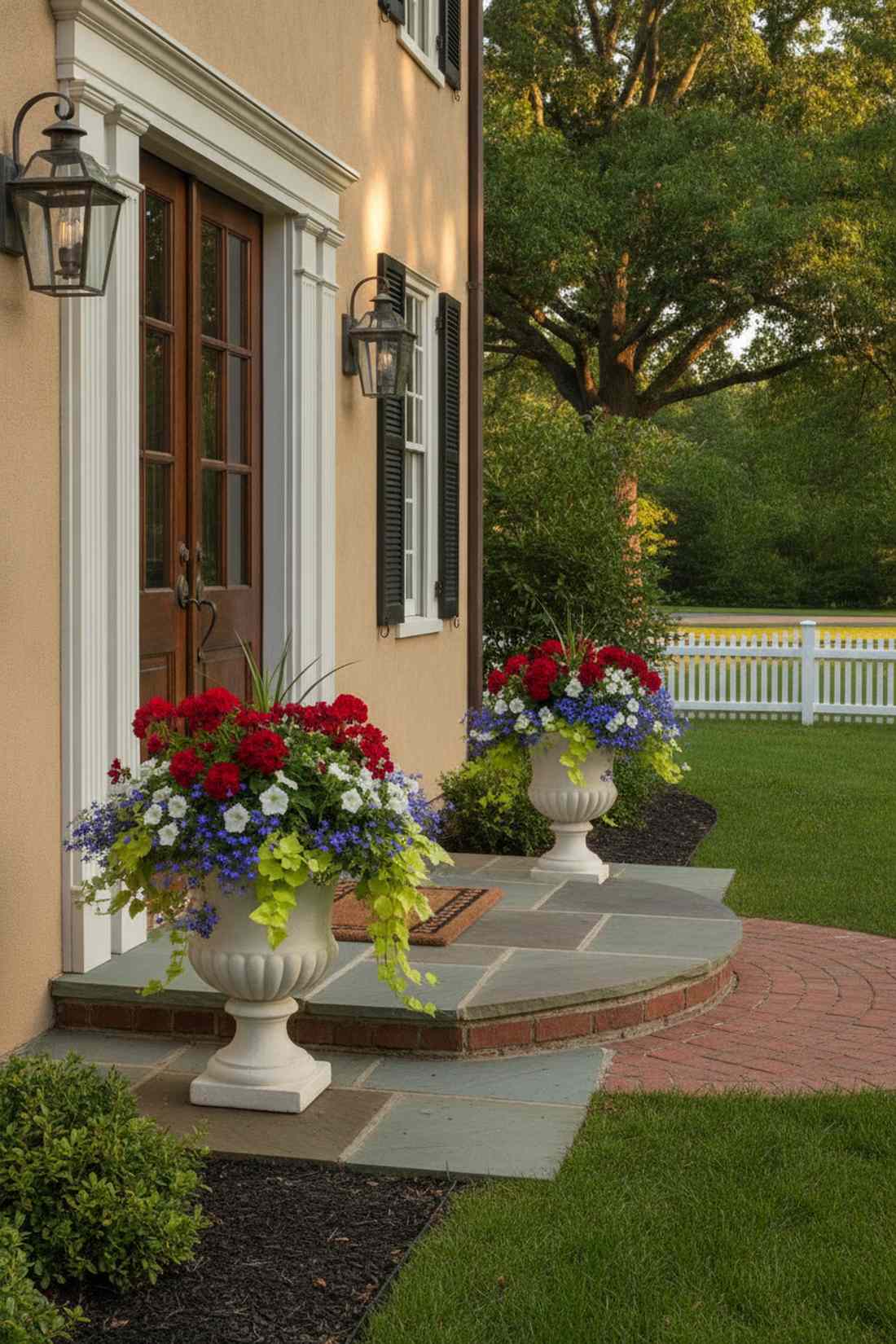 matching container plantings