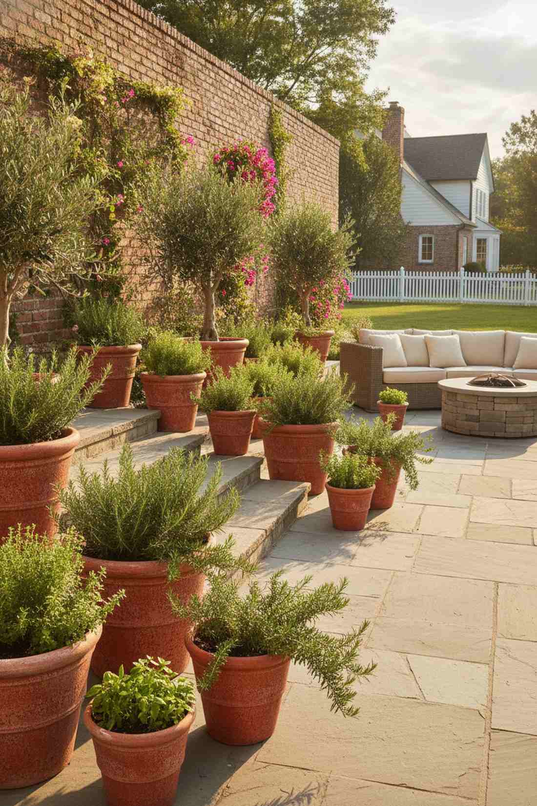 mediterranean terrace garden