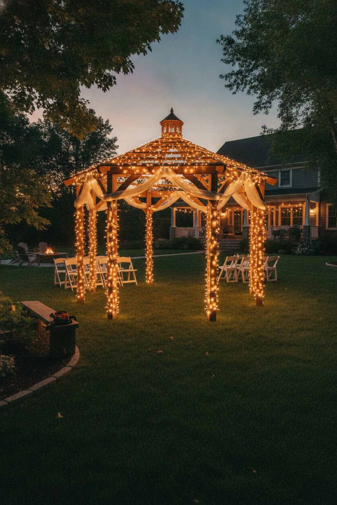 pergola and gazebo draping