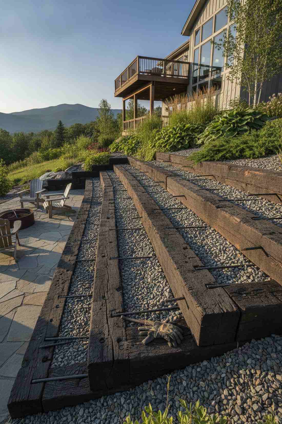 railroad tie borders