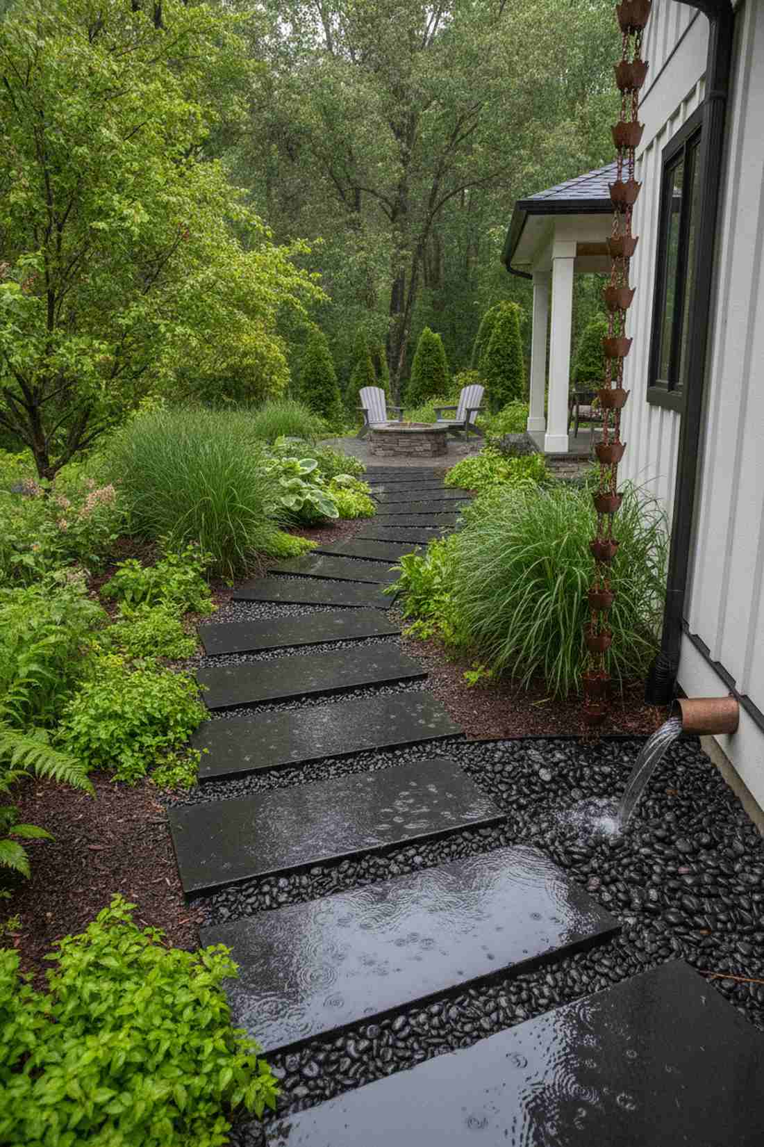 rain garden celebration path