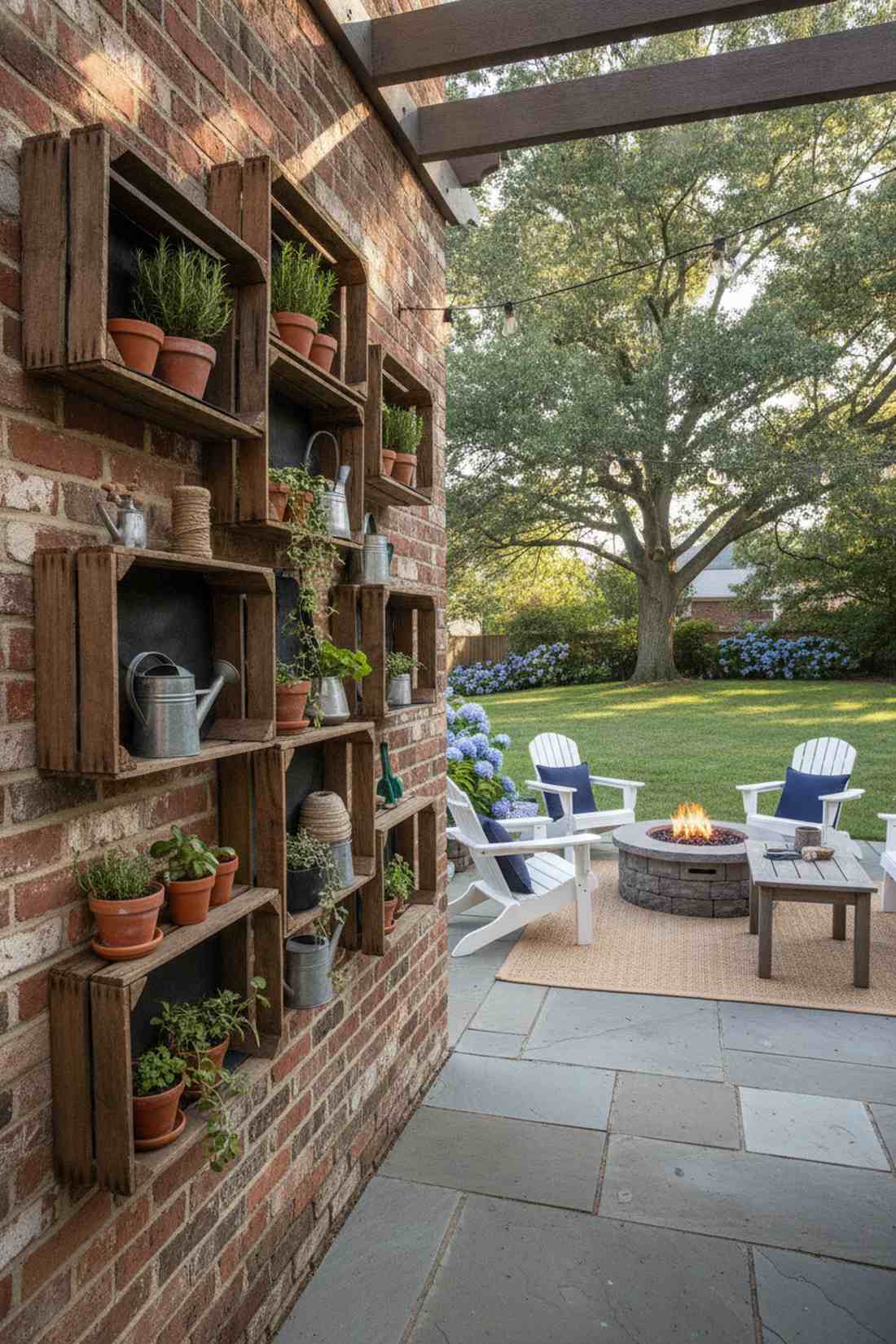 recycled bottle cascade