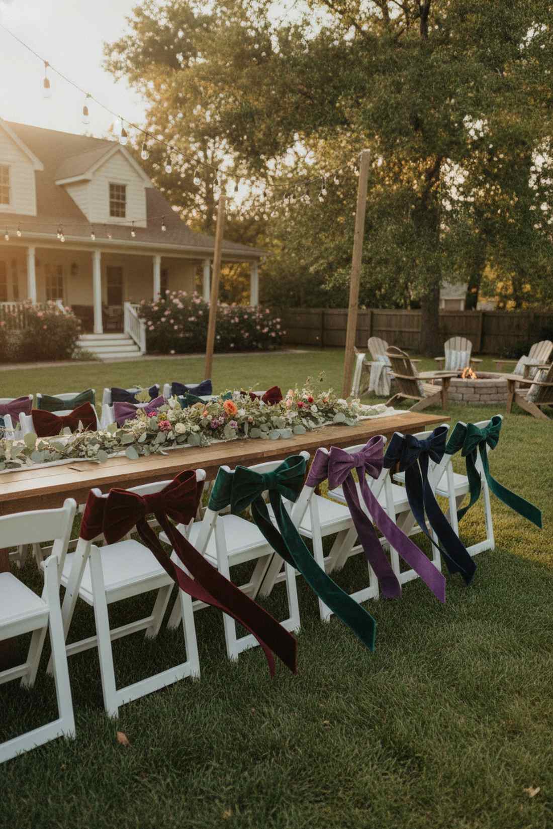 ribbon chair embellishments