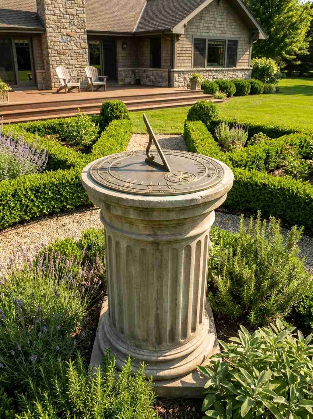 stone sundial pillar