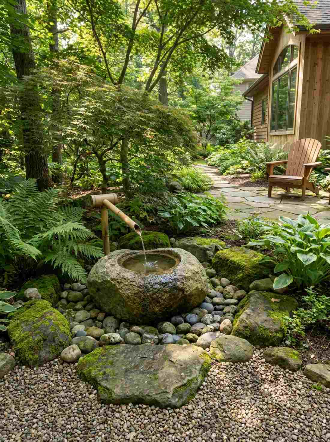 tea garden basin stone