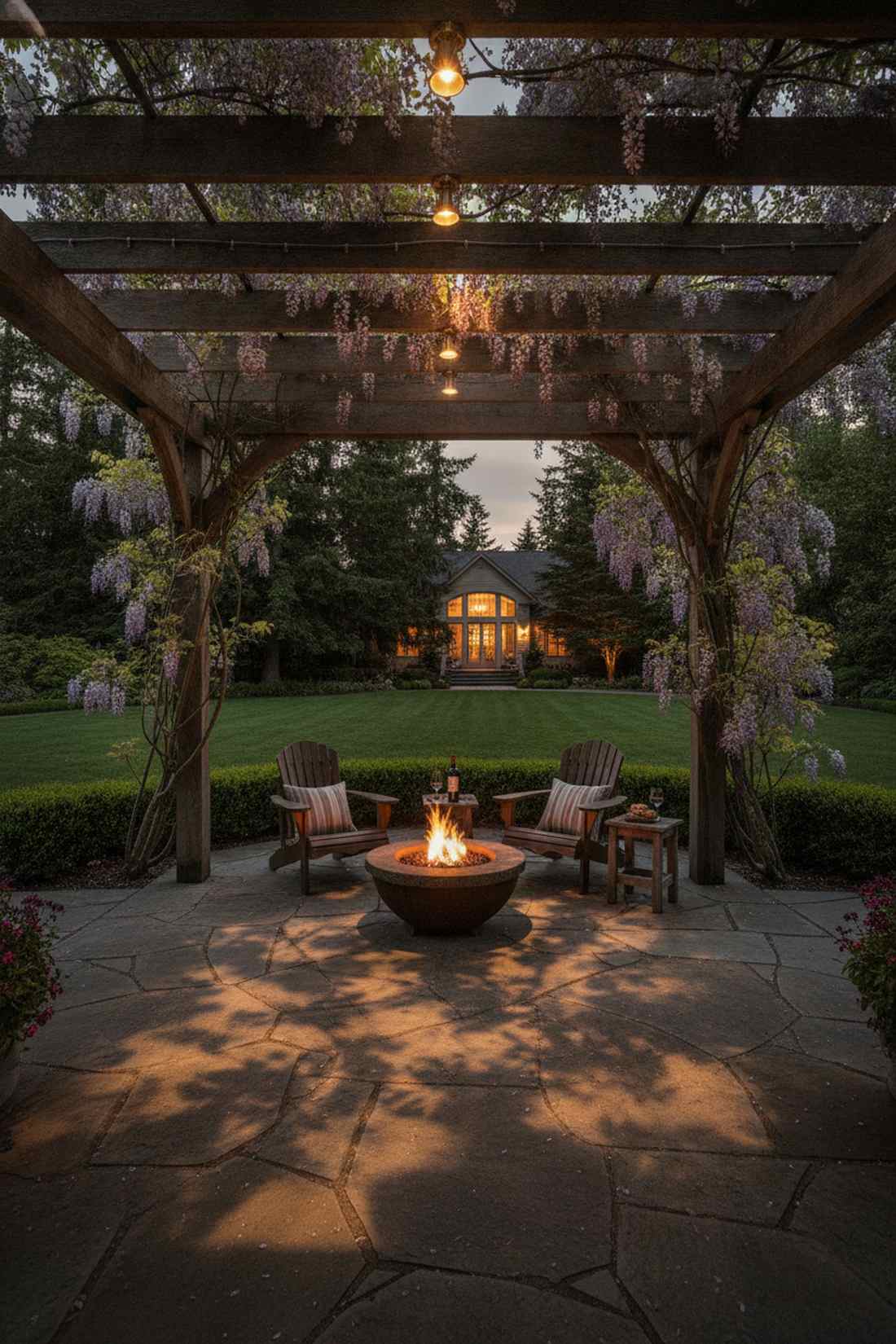 trellis and arbor downlighting