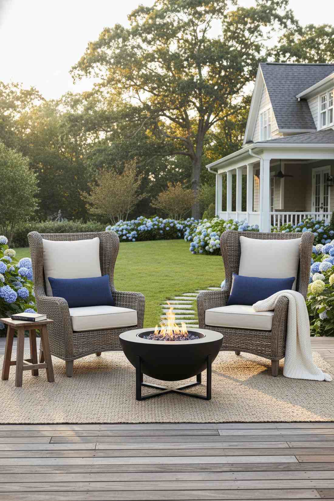 wing back outdoor armchairs