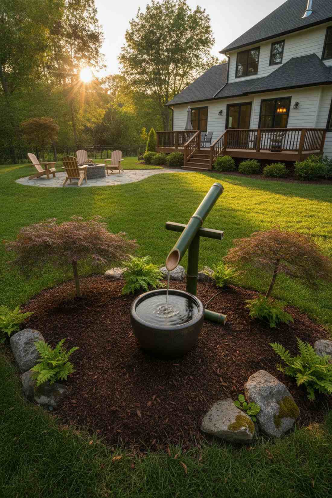 bamboo spout fountain