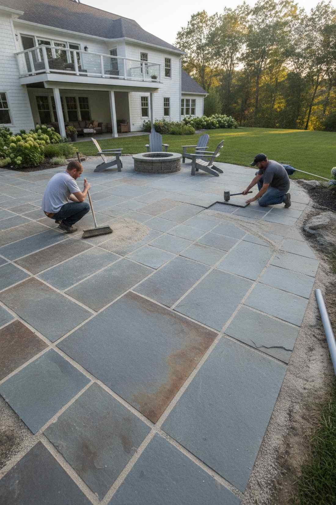 bluestone paver terraces