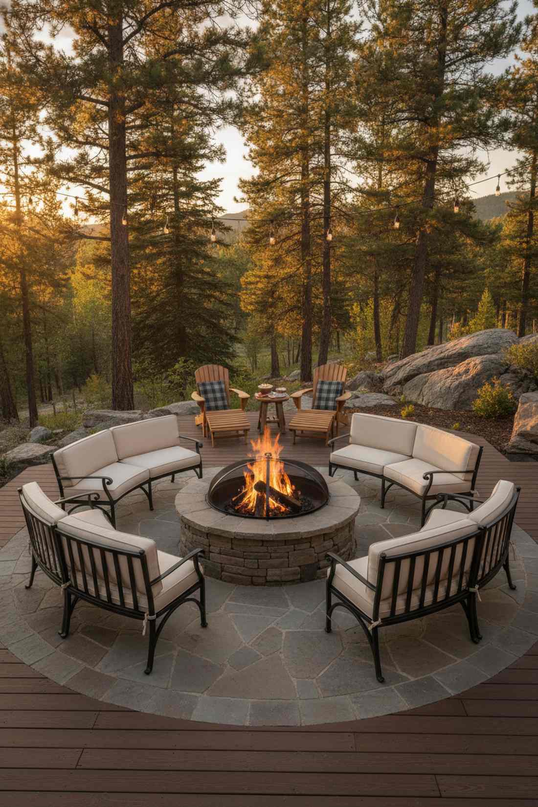 fire pit surround seating