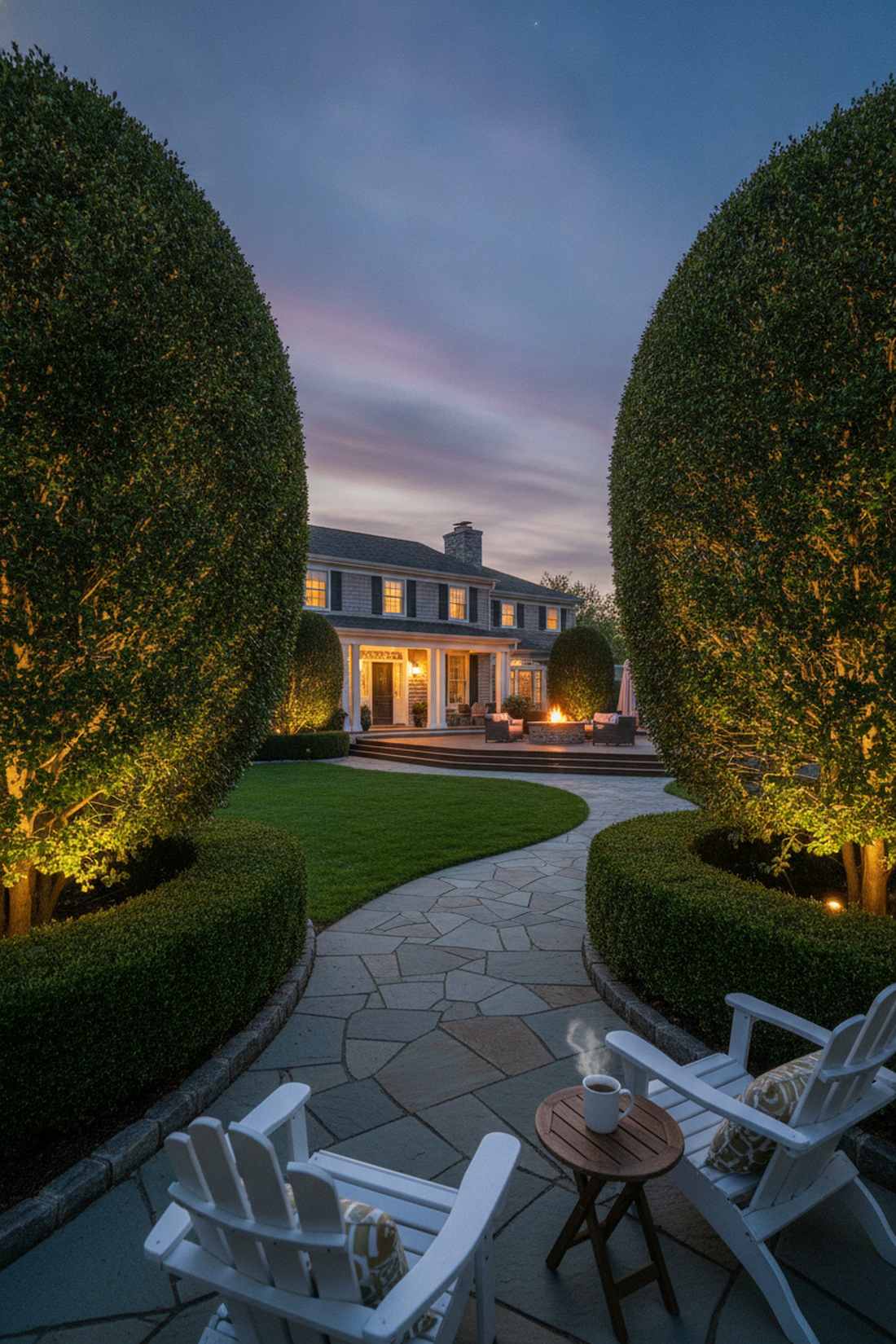 hedge topiary interior lighting