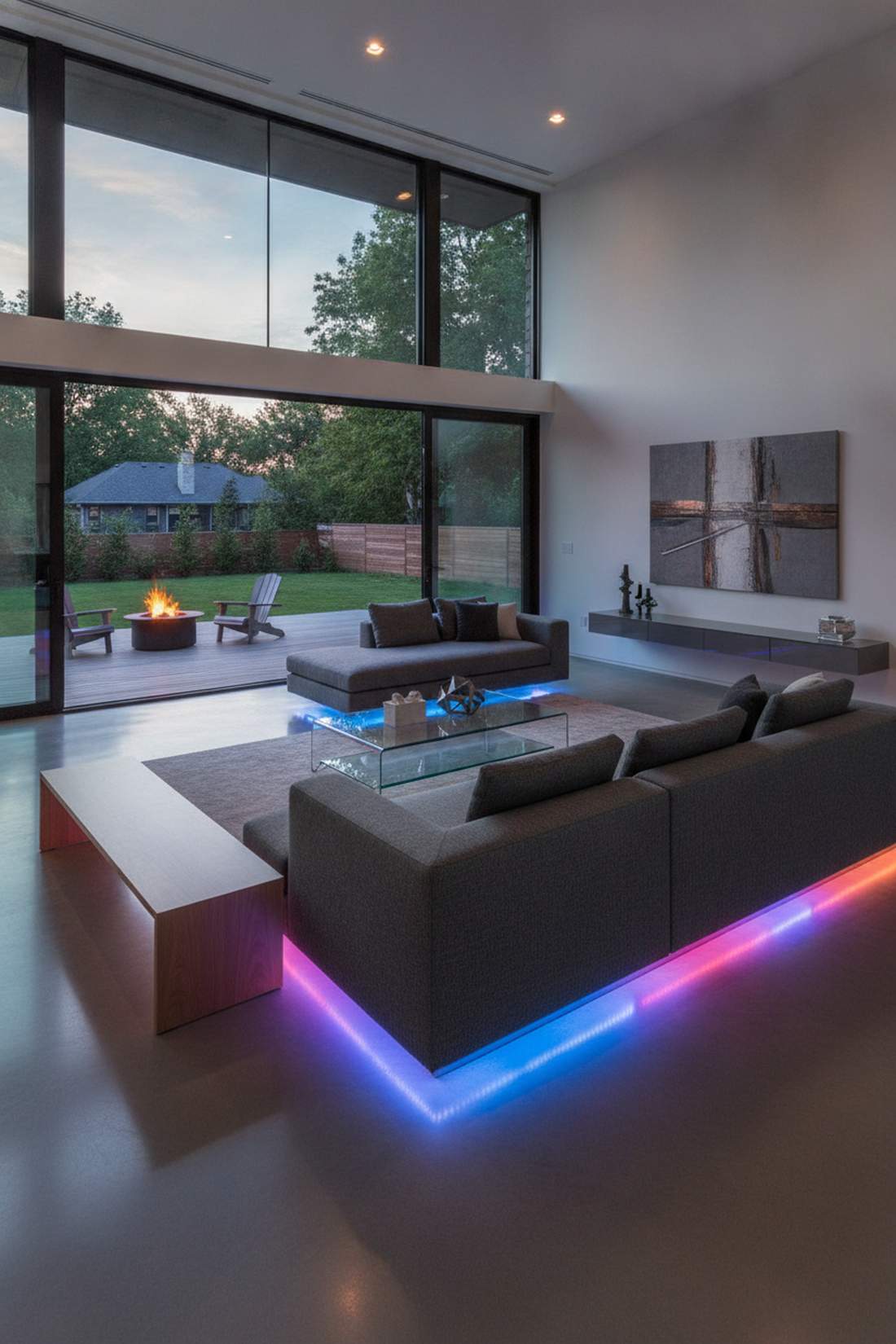 led strip under furniture