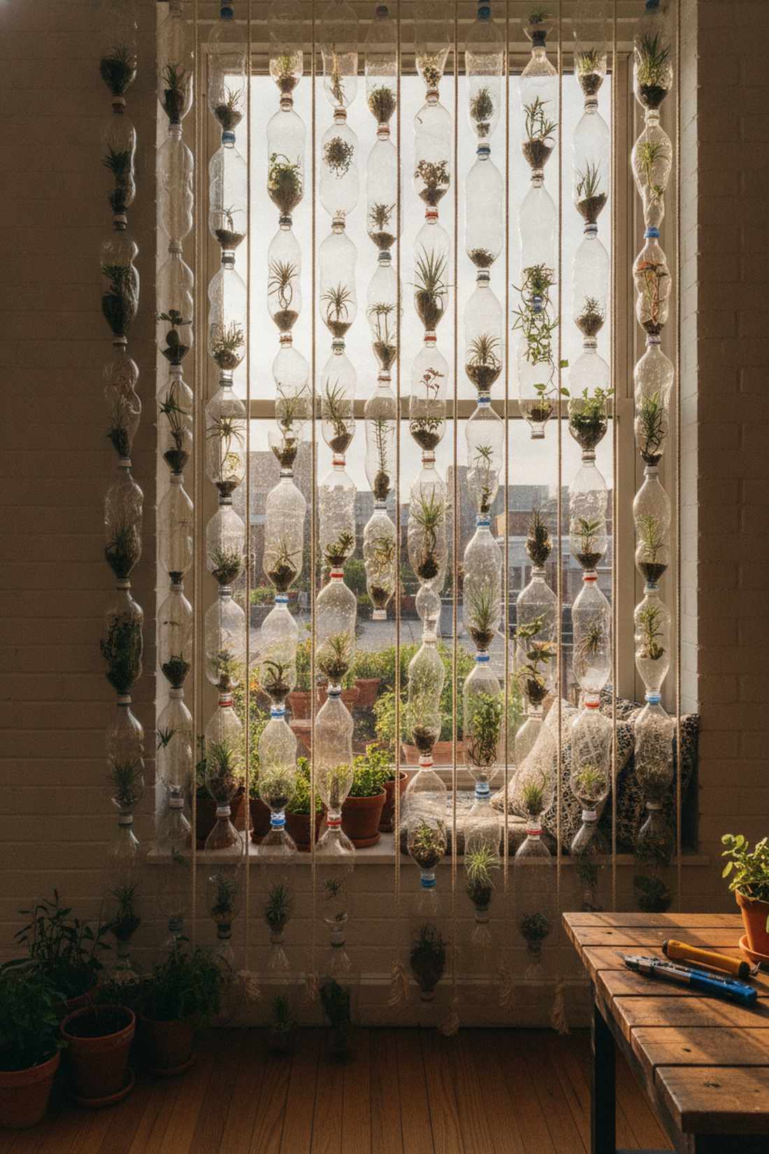 pegboard planter wall