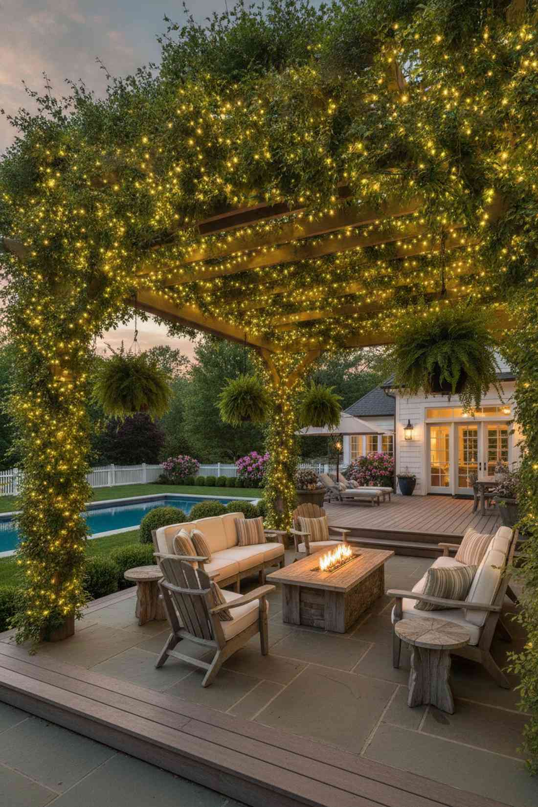 pergola vine interweaving