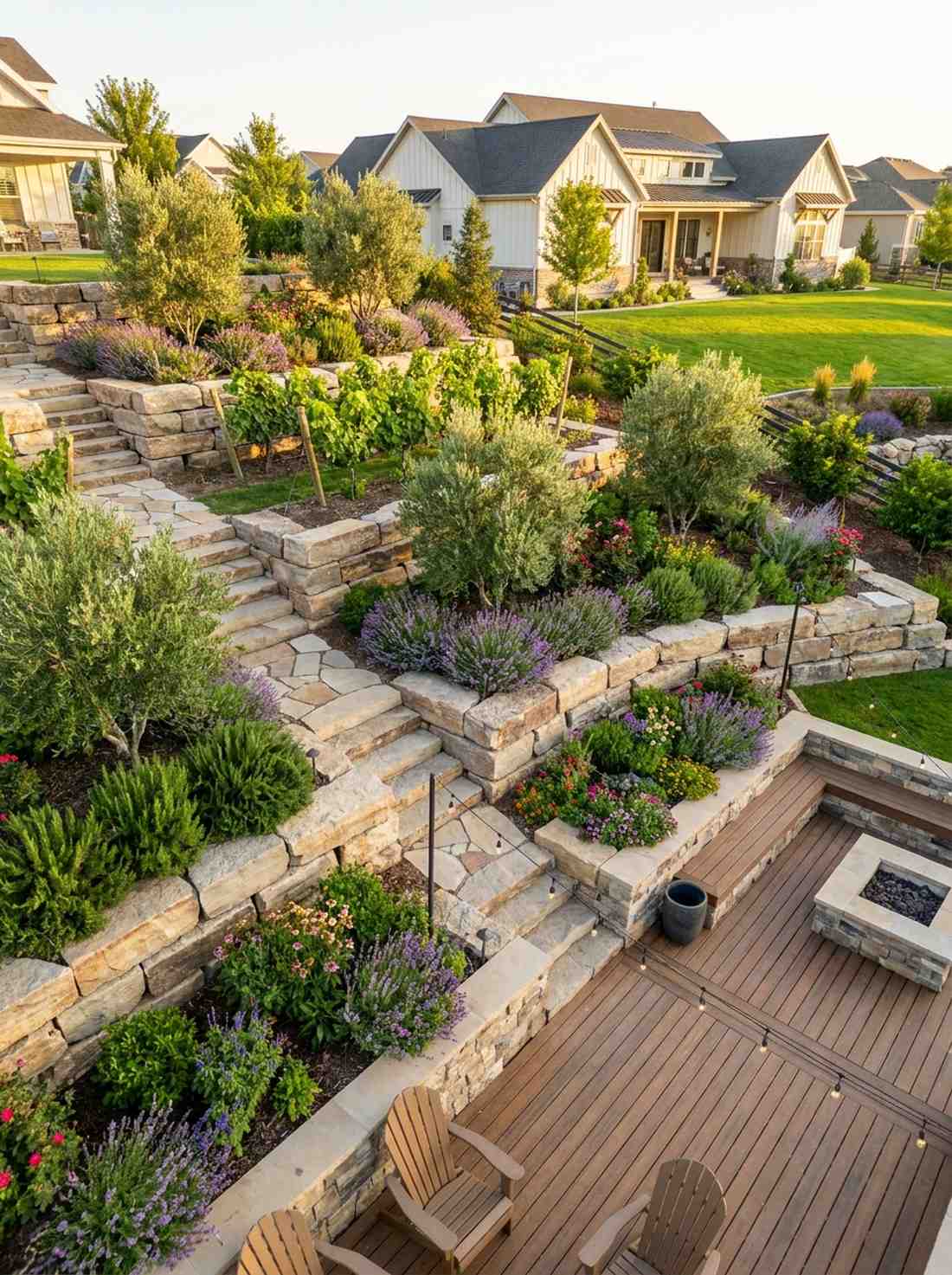 terraced slope garden