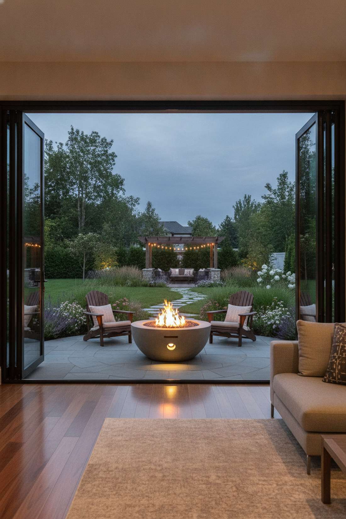 view framing through doors