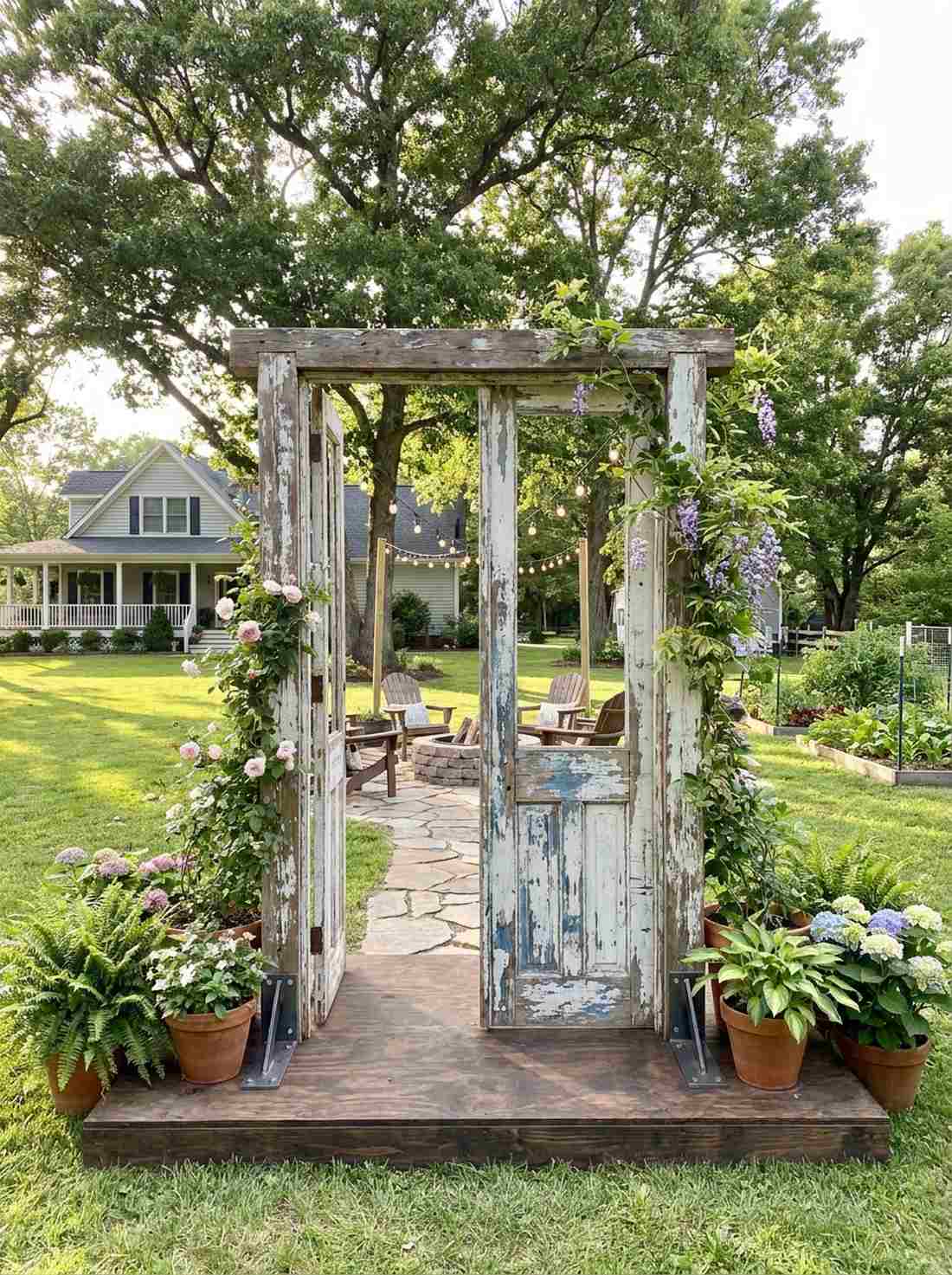 vintage door frame backdrop