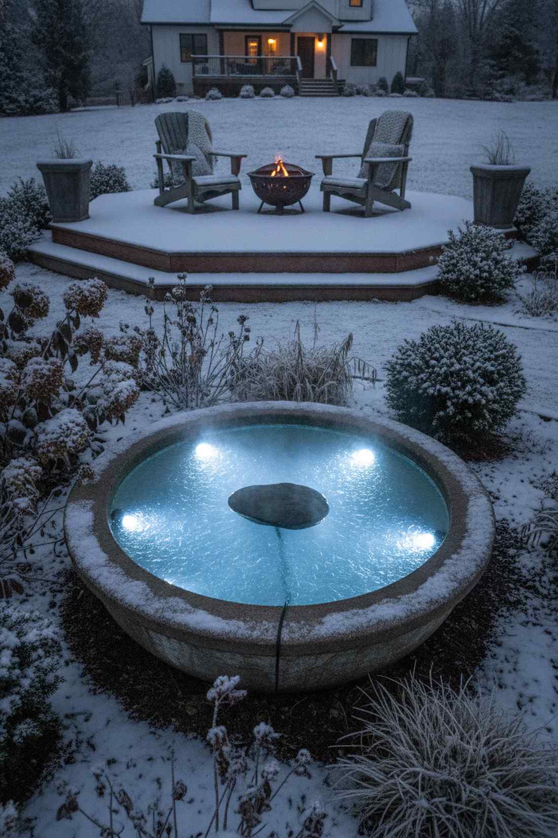 birdbath fountain glow