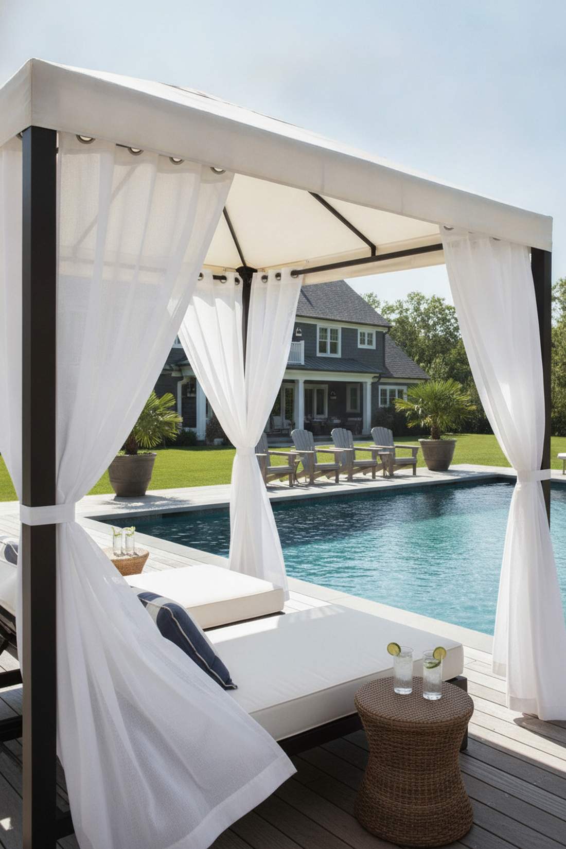 cabana with curtains