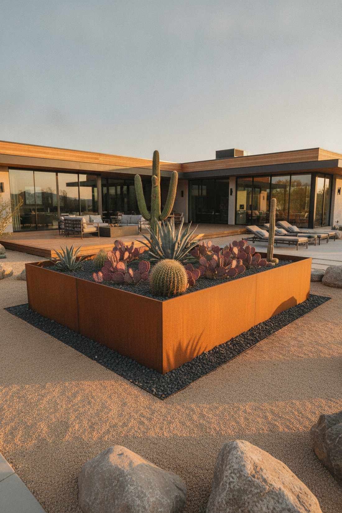 corten steel weathering bed