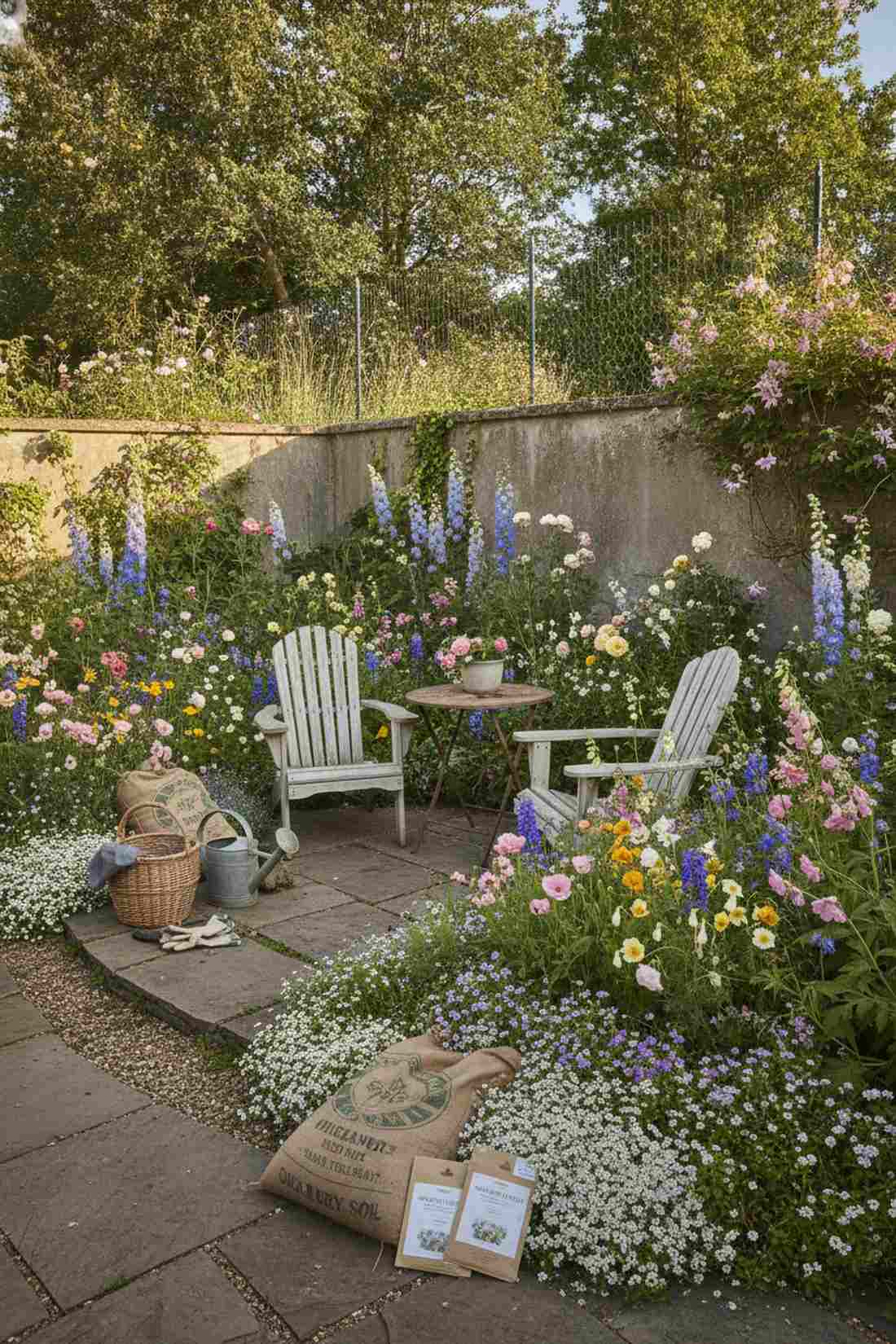 cottage garden courtyard