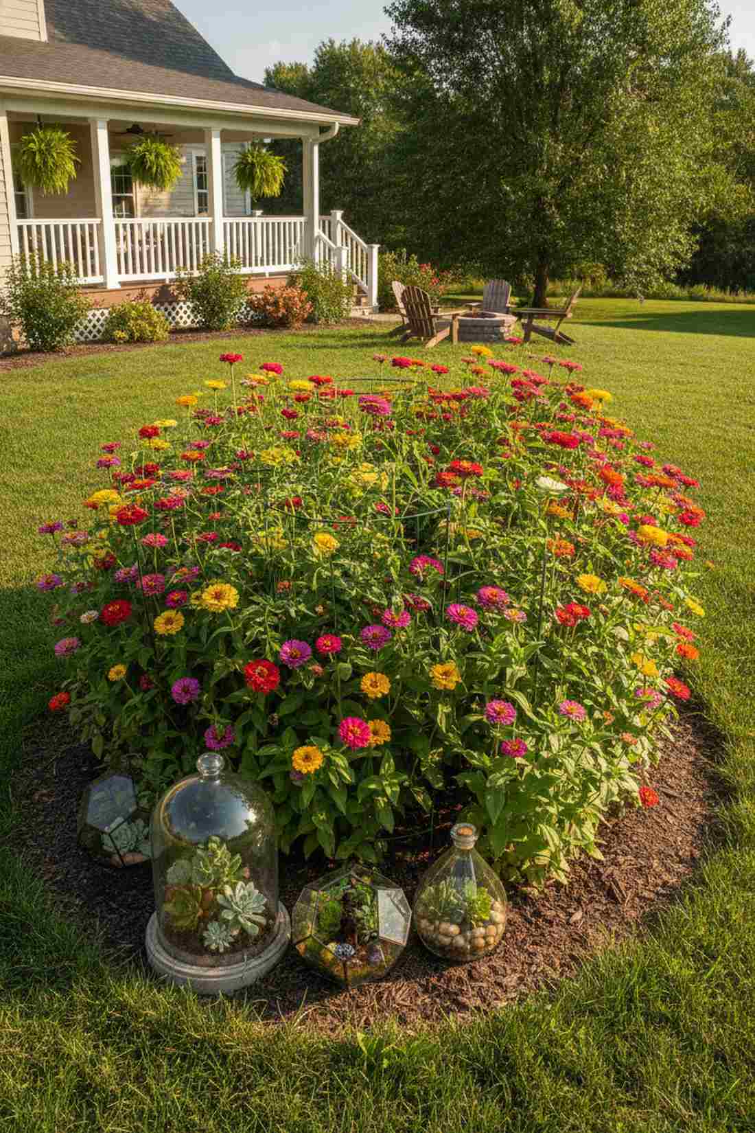 cut flower and tomato companion bed
