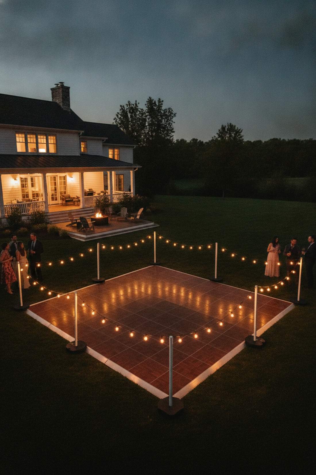dance floor perimeter framing