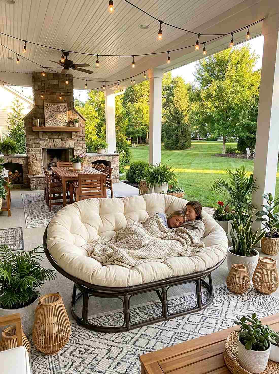double papasan chair