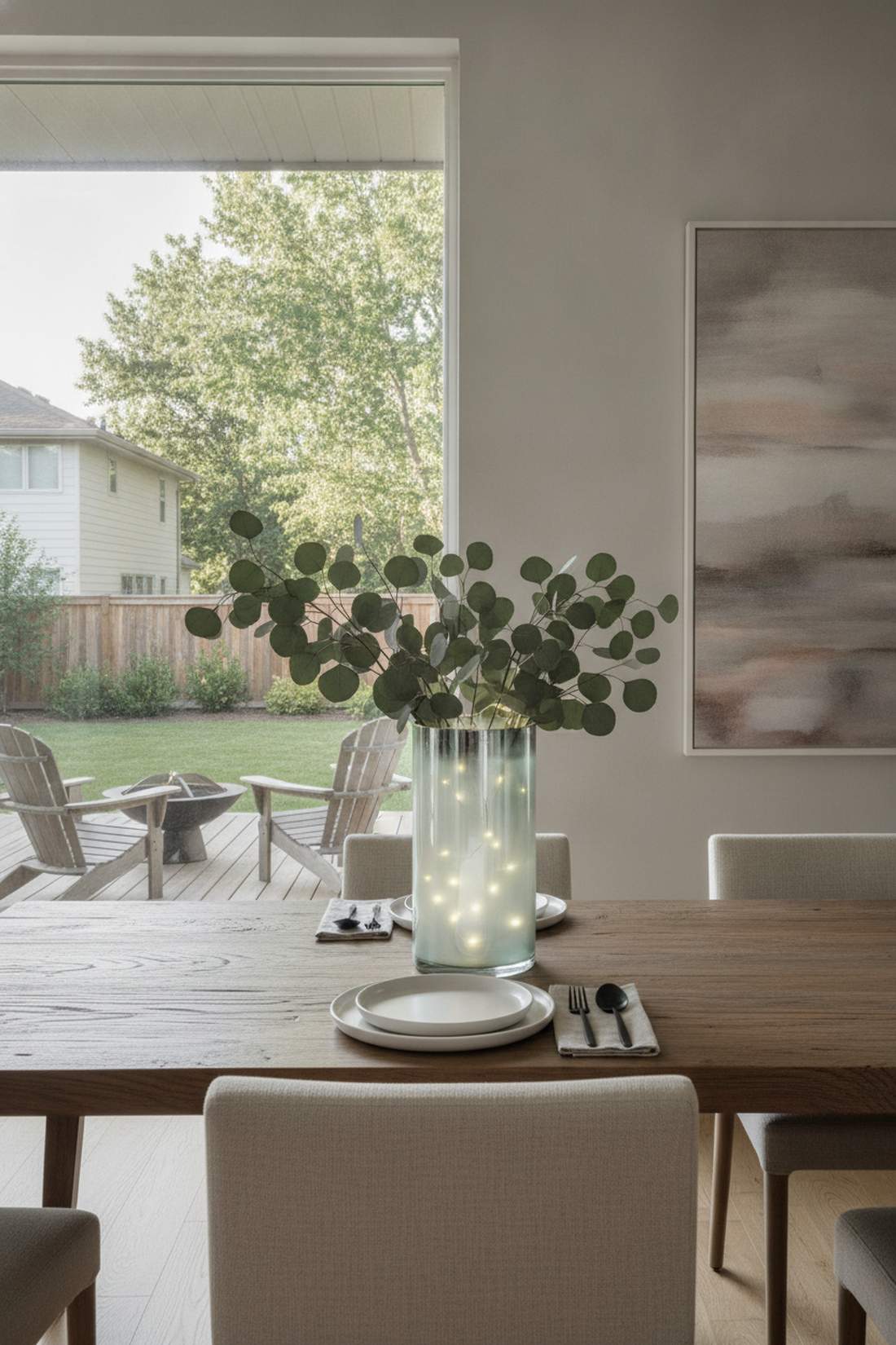 eucalyptus and silver dollar leaves