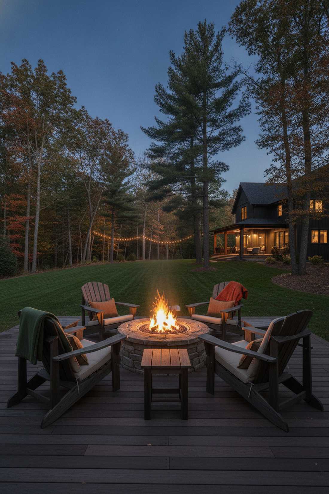 fire feature gathering furniture