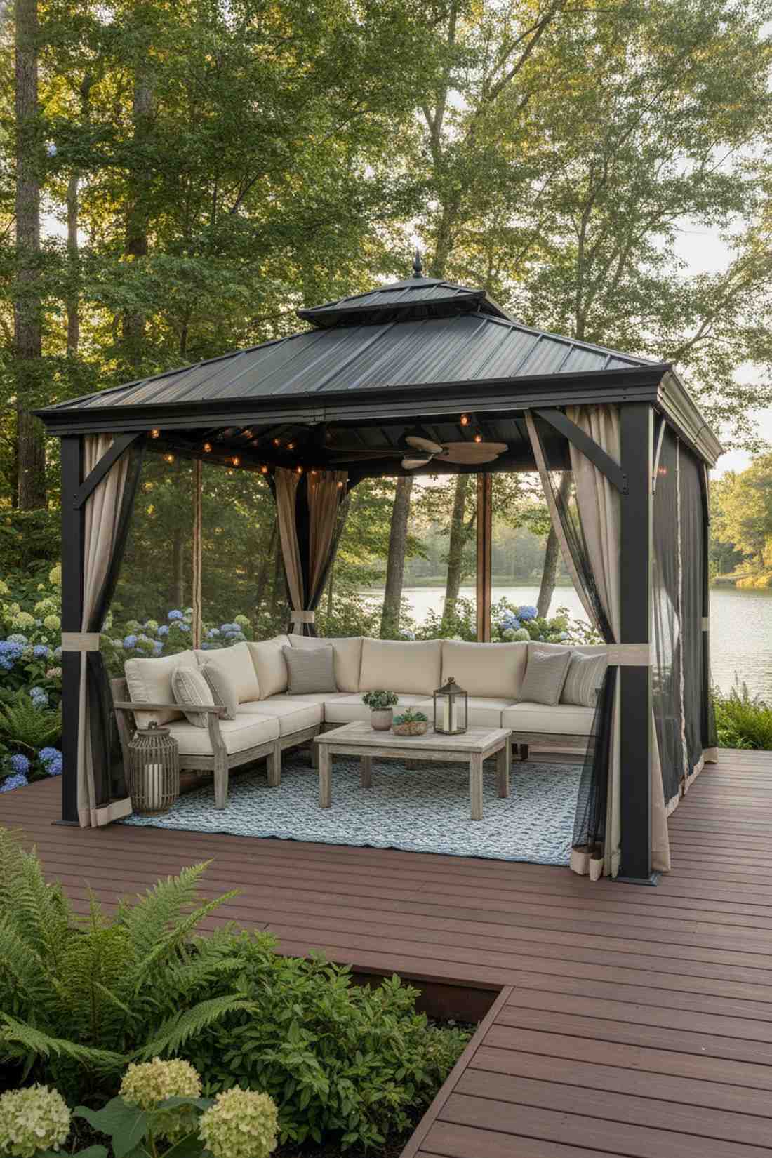 gazebo room with screened walls