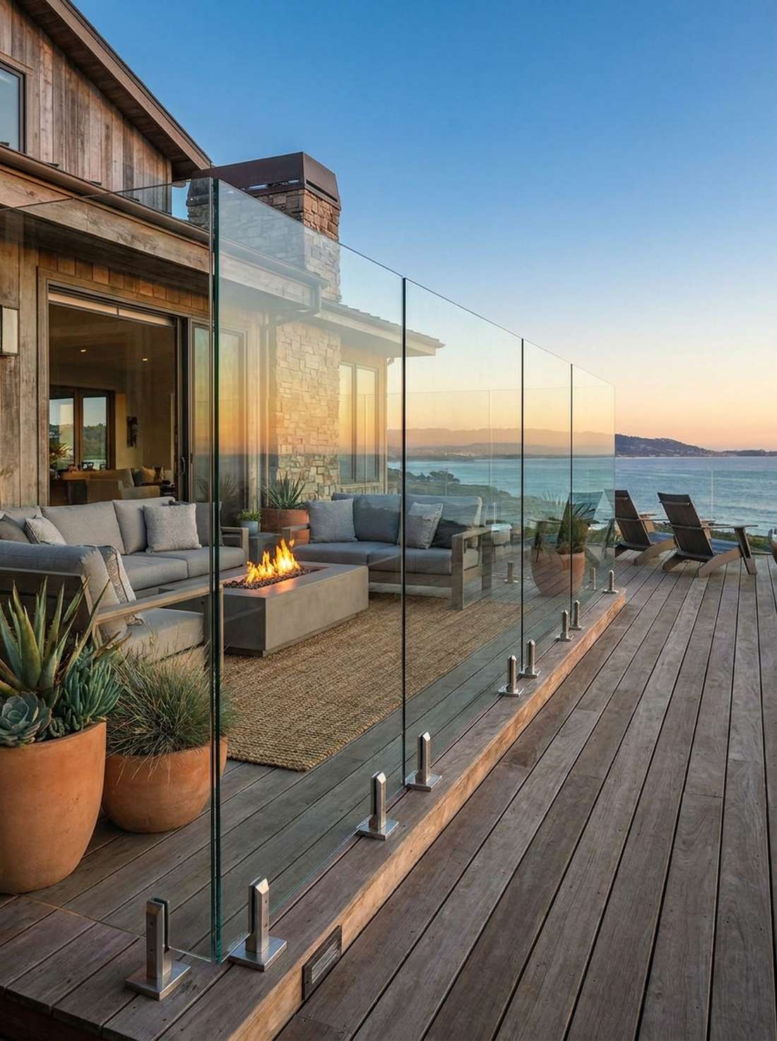glass panel windbreaks