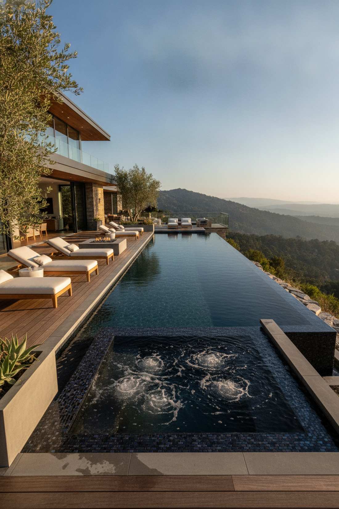 infinity edge pool spa