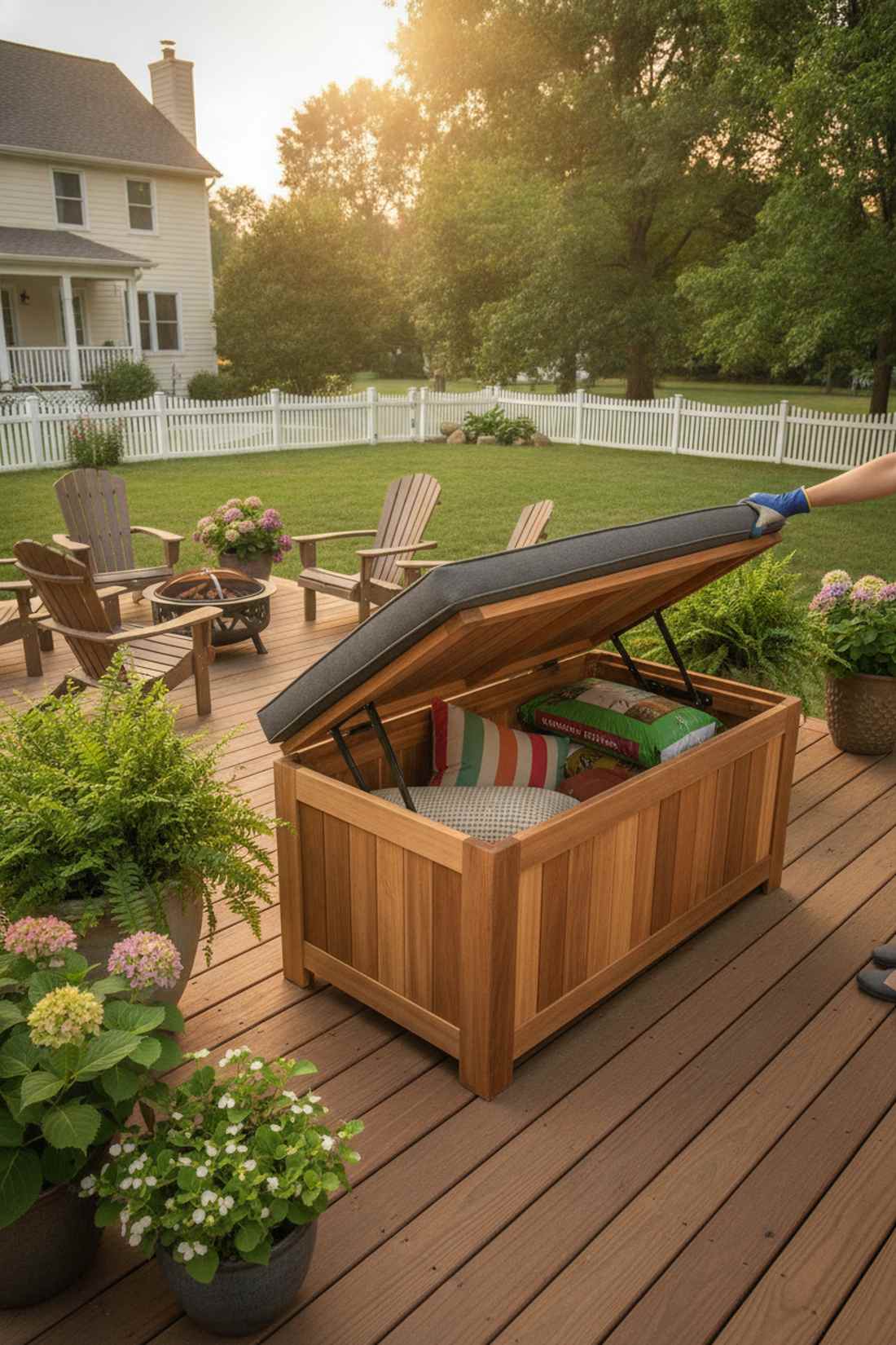 lift top storage bench