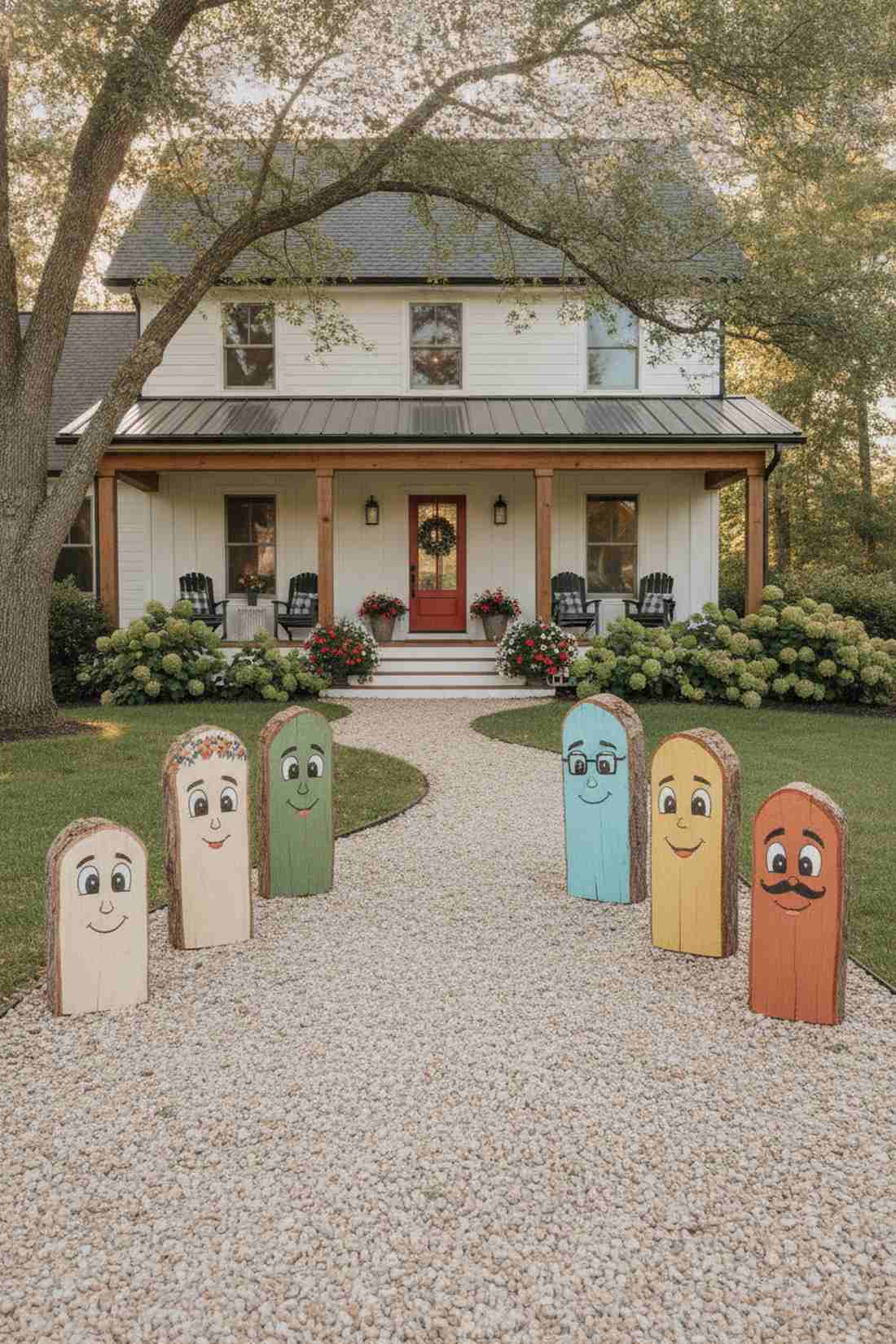painted log characters