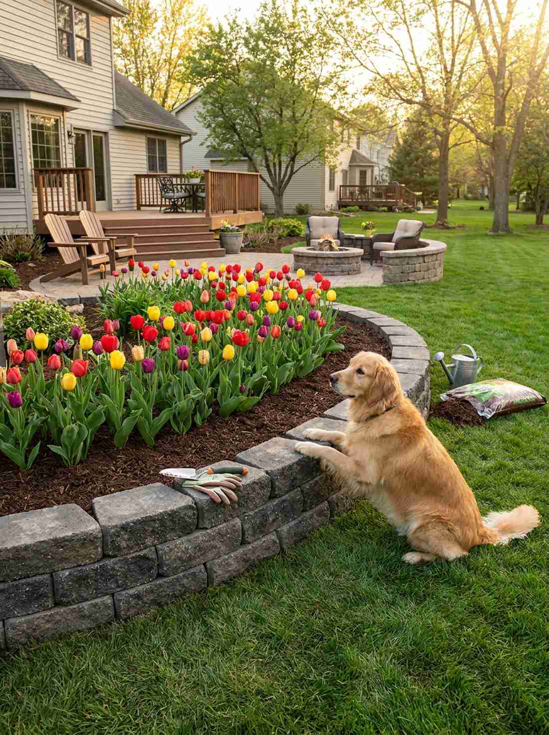 pet barrier stone border