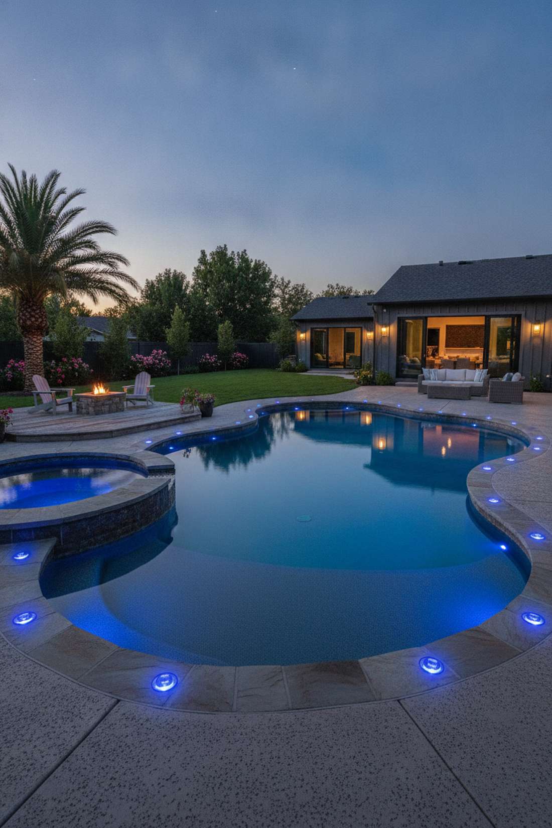 pool deck safety perimeter lights