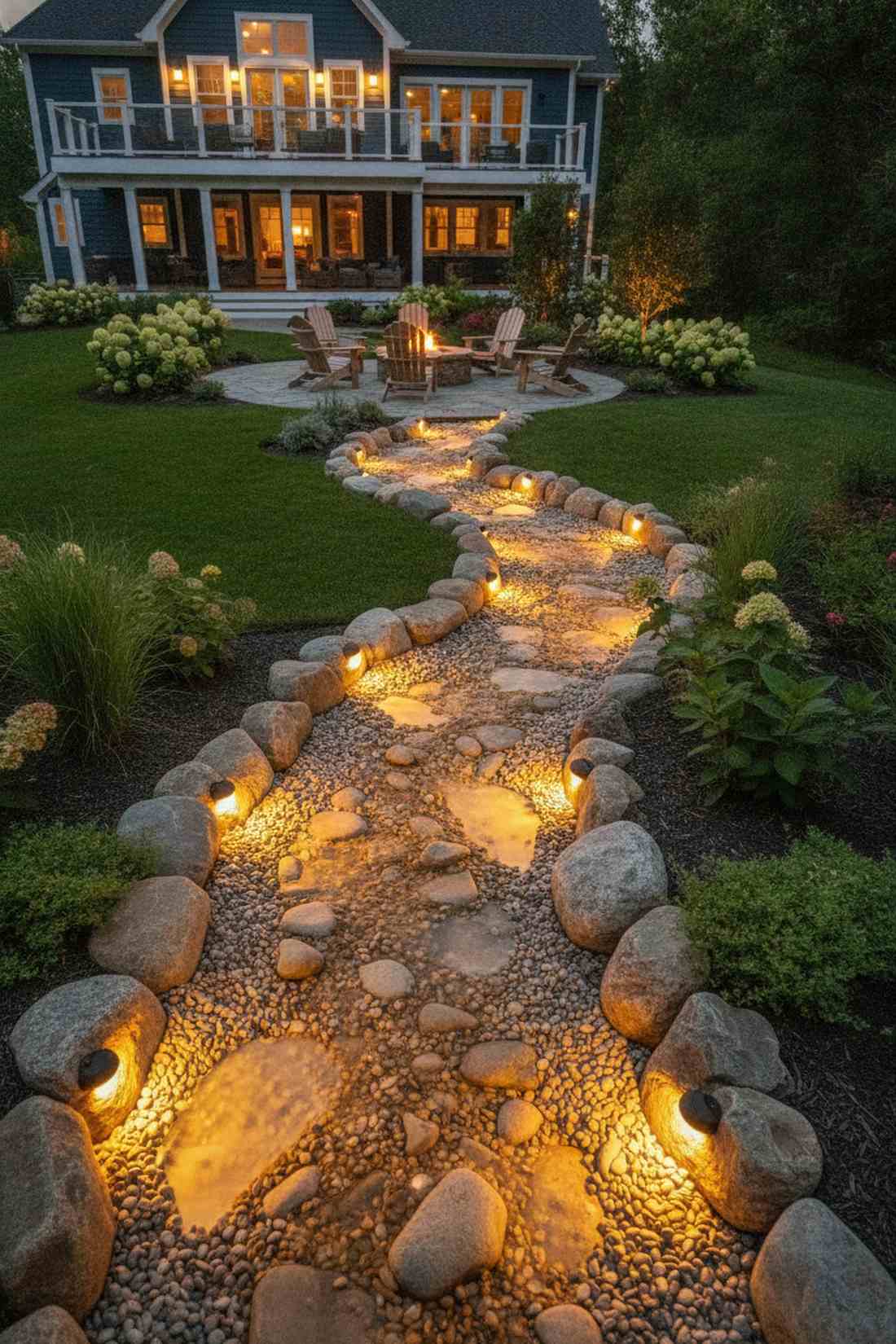 stream bed lighting