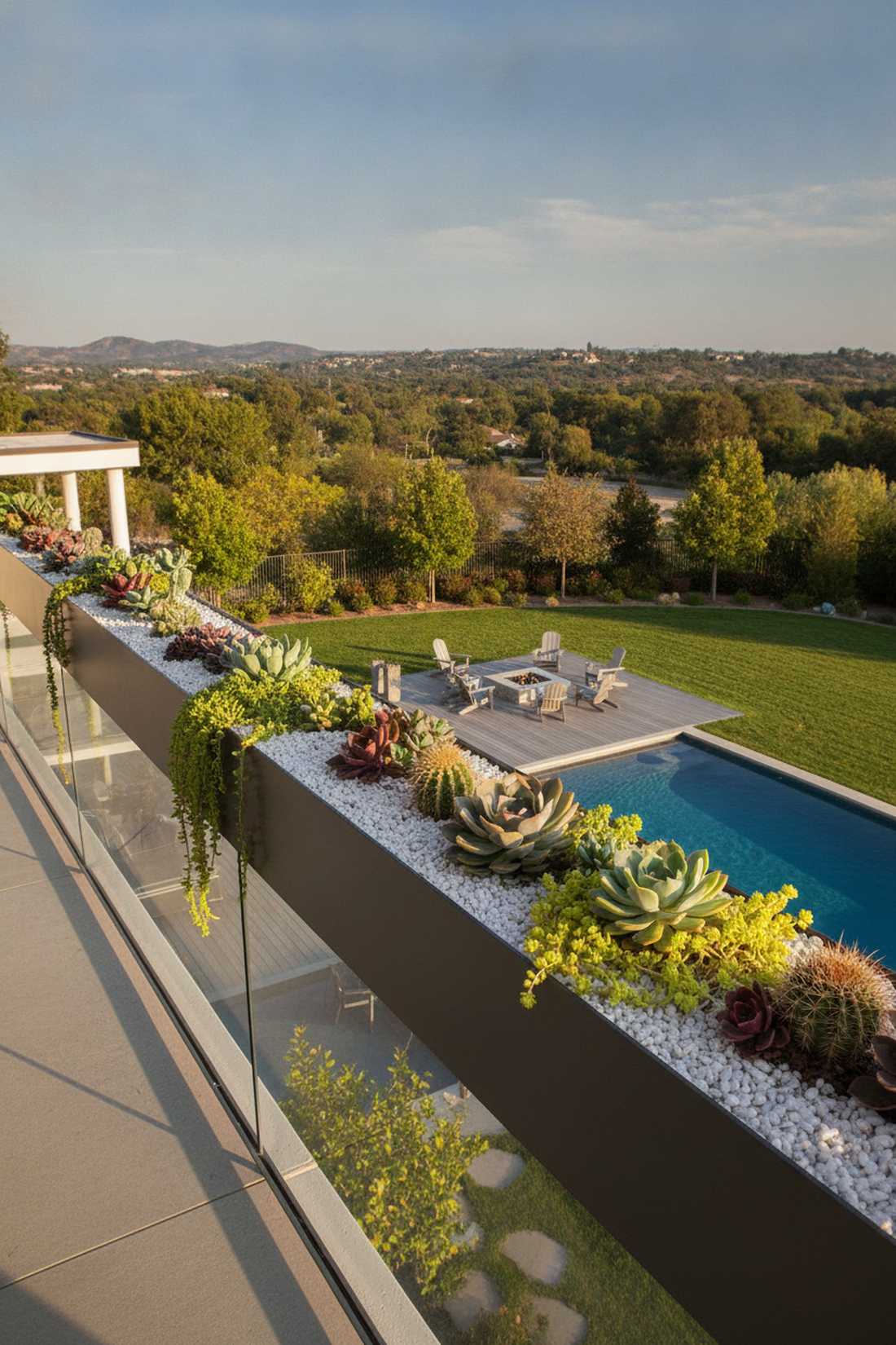 succulent railing trough