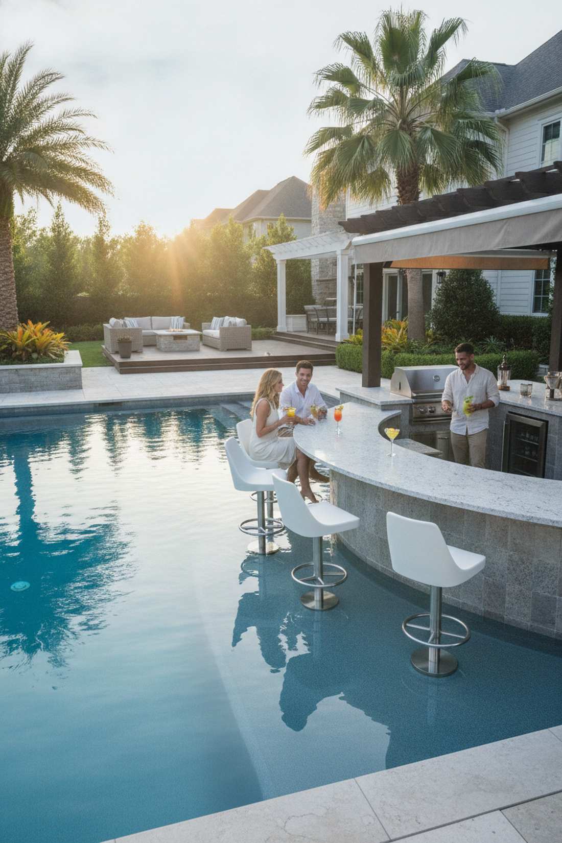 swim up pool bar
