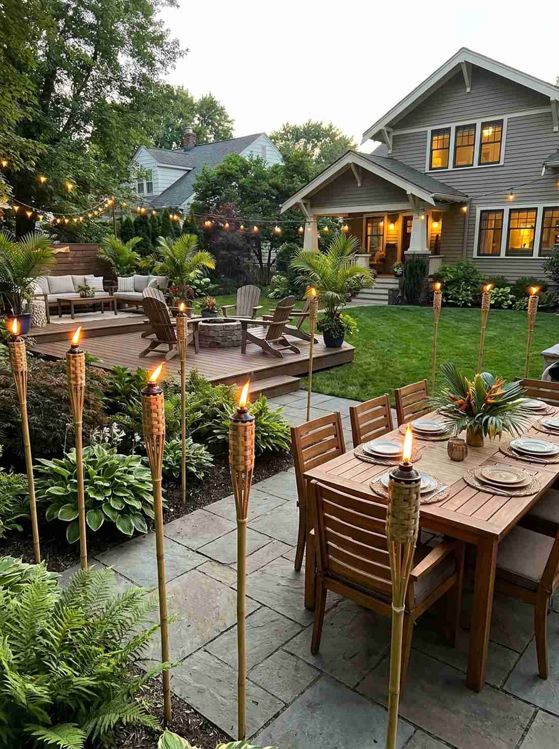 tiki torches