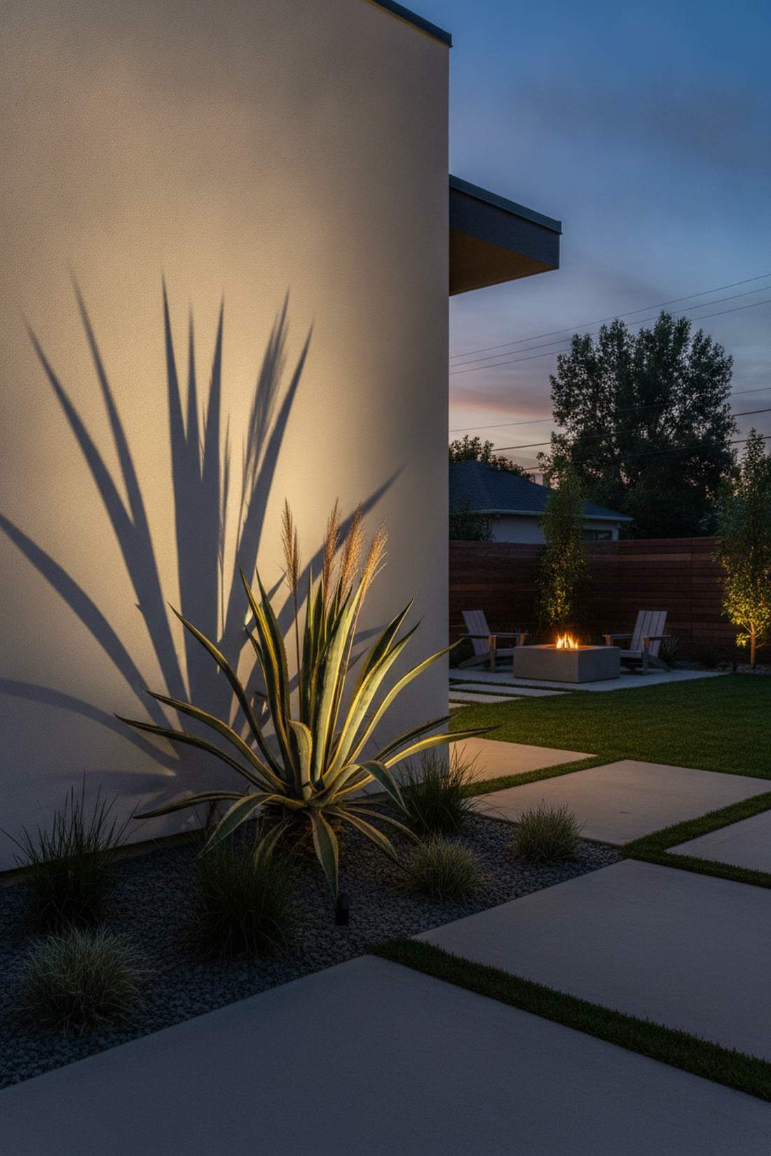 wall silhouette lighting